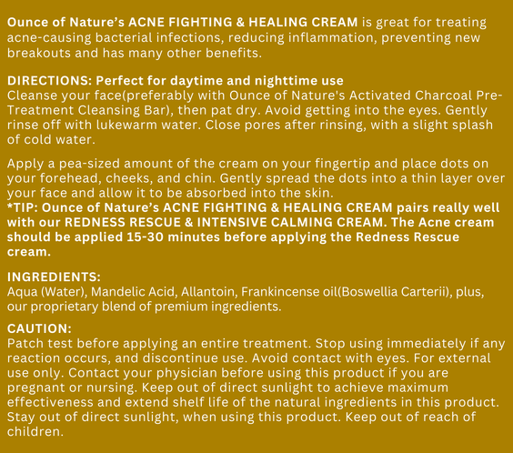 Acne Fighting & Healing Cream