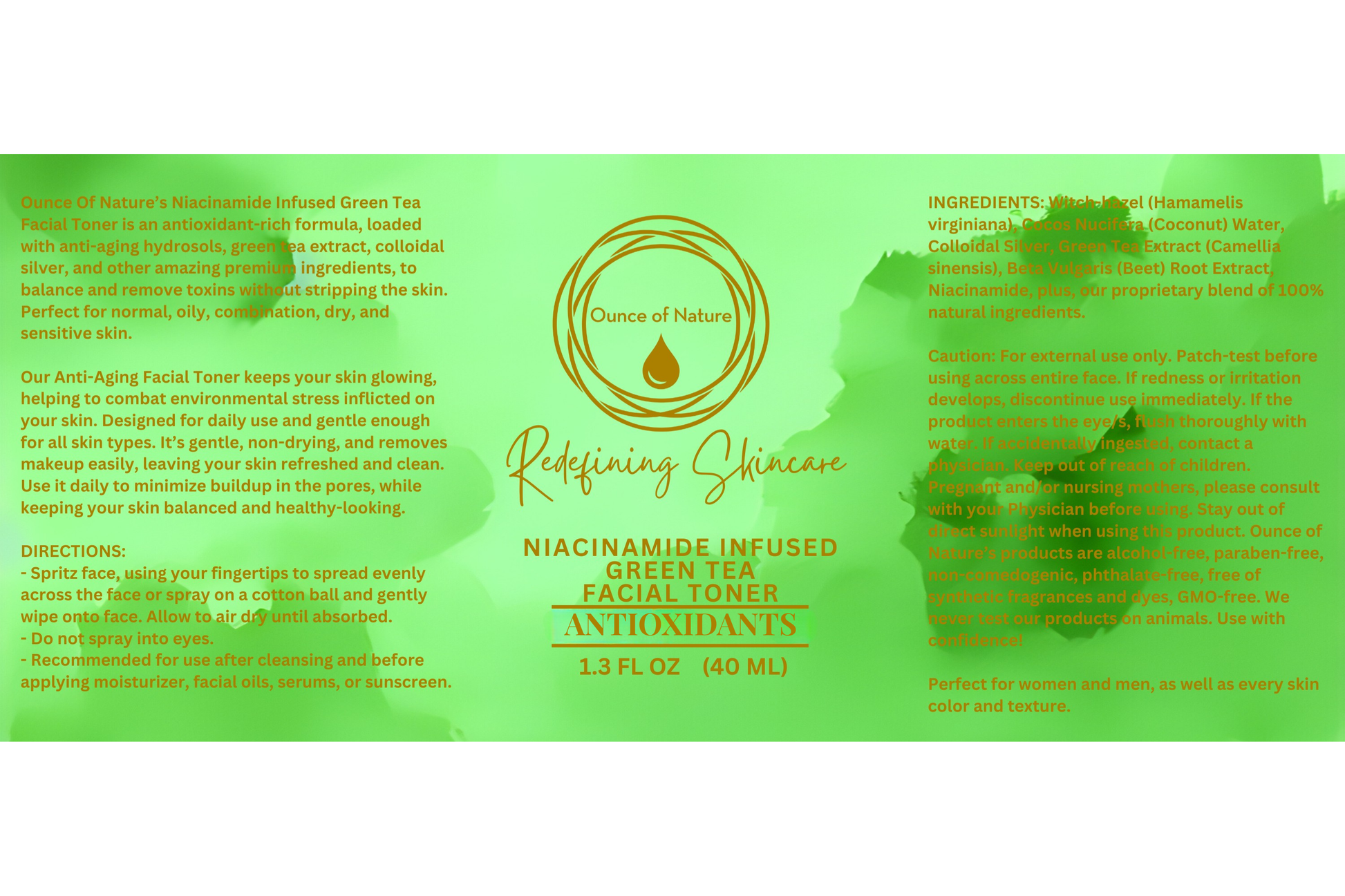 Niacinamide Infused Green Tea Facial Toner